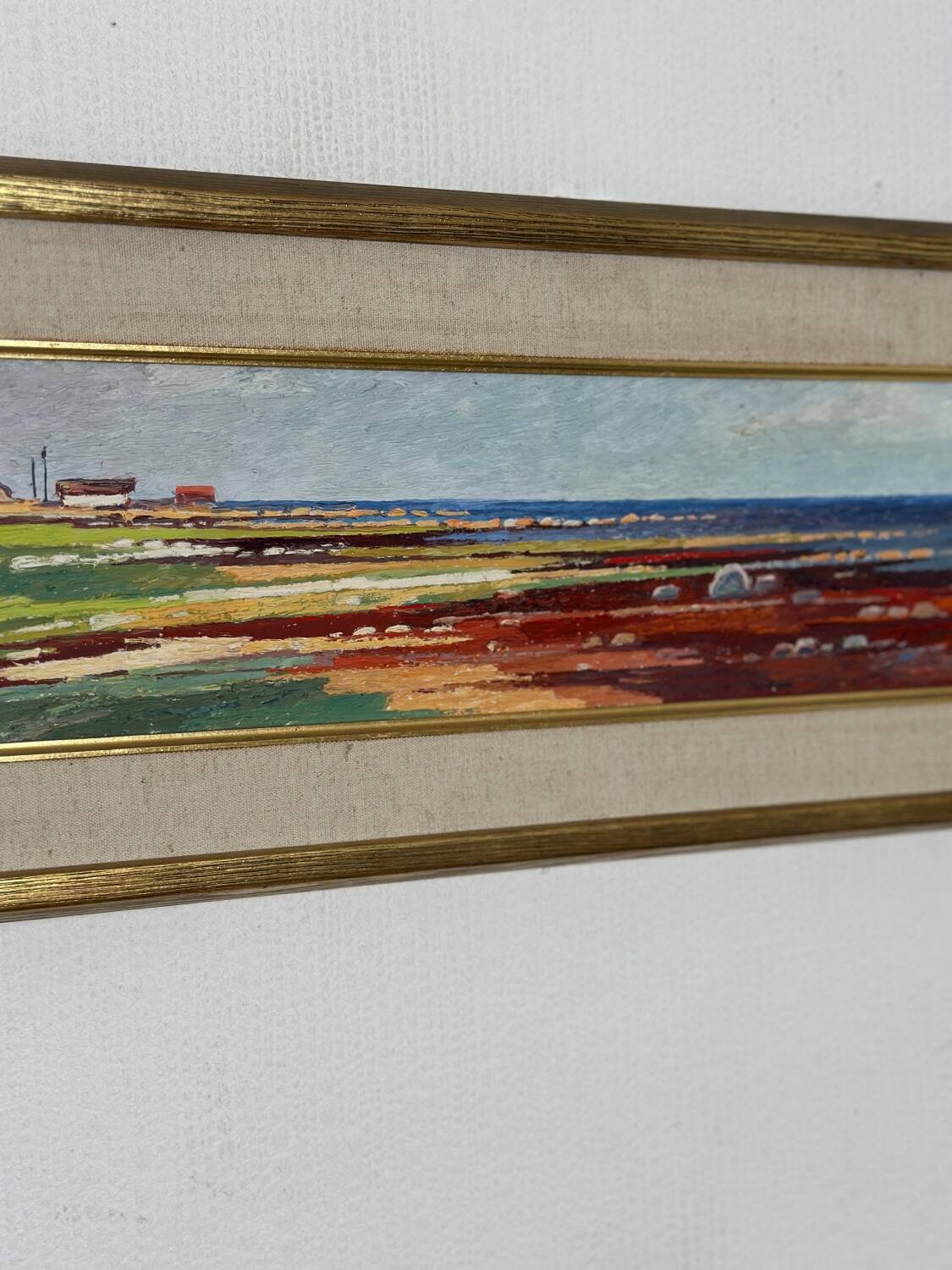 Swedish Oil on Panel – “Red Seaweed, Bredsätra Öland” by Stig Jonzon