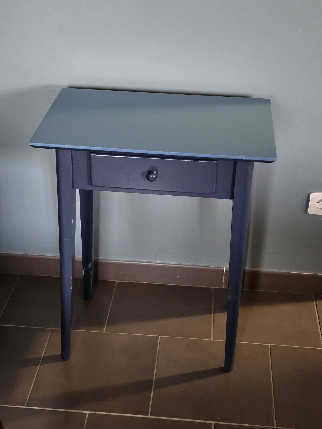 Blue painted side table