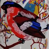 Set of 6 orangeade glasses seriographed "Birds"