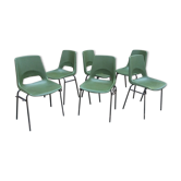 Chaises design vintage métal & plastique 1960 grosfillex