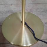 Golden floor lamp with 3 spots