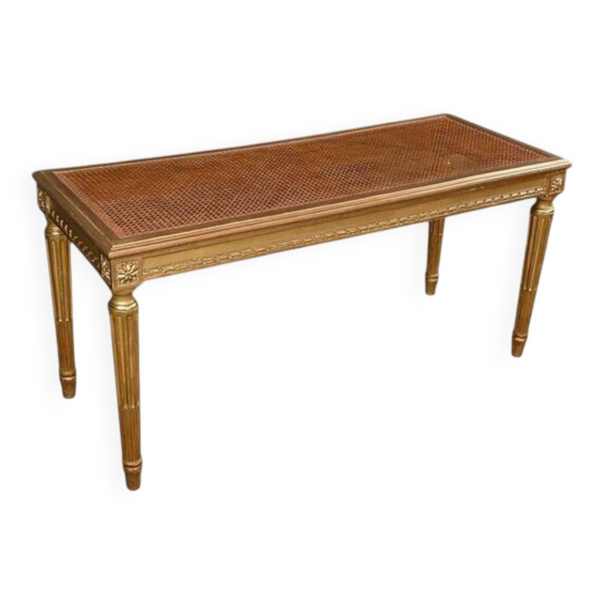 Golden Wood Bench, Louis XVI style – Early 20th century
