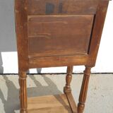 High bedside table made entirely of solid walnut
