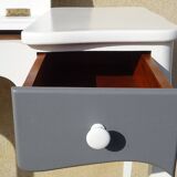 Small white and grey wooden dressing table