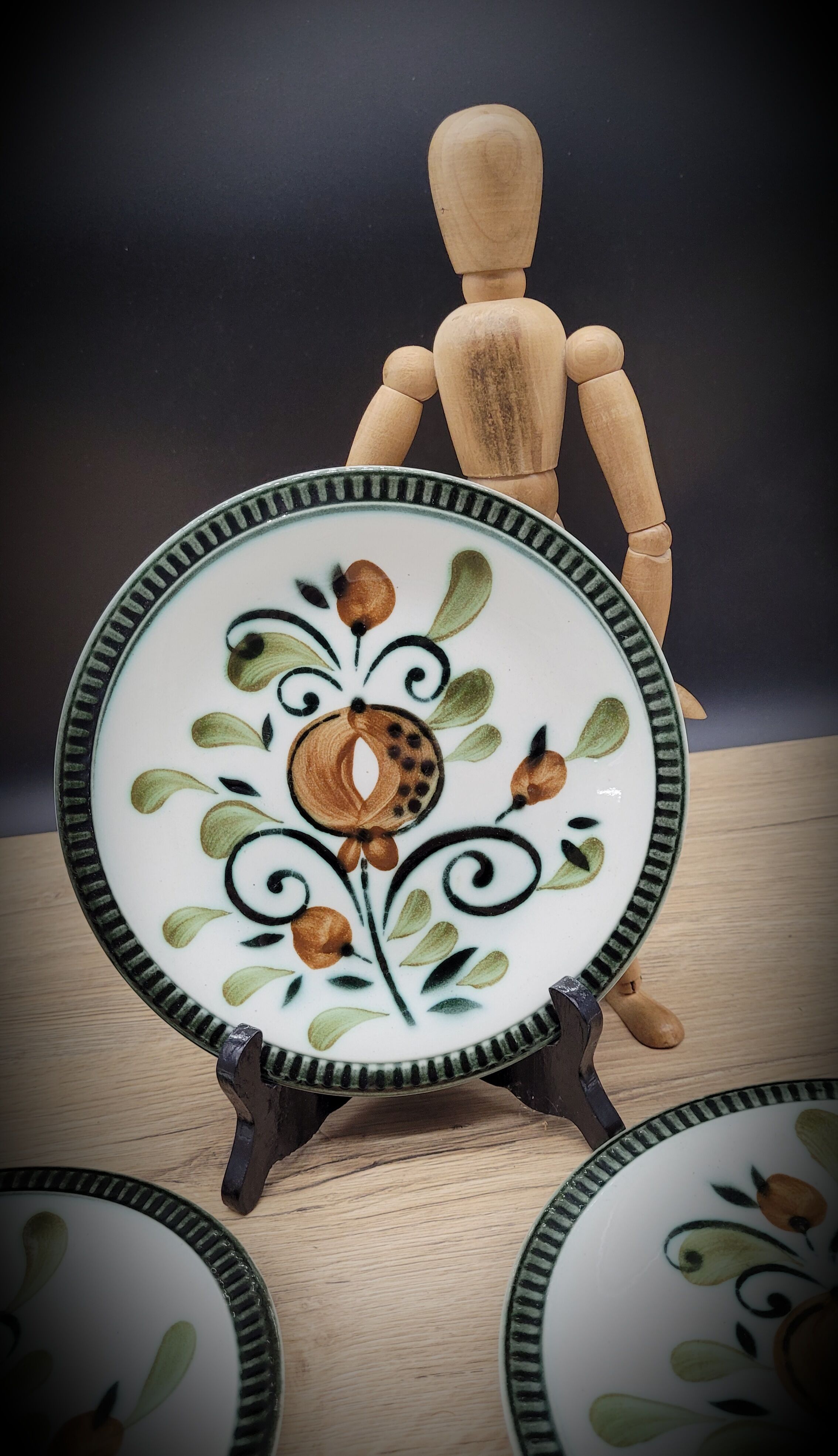 Set 4 plates Boch Argenteuil