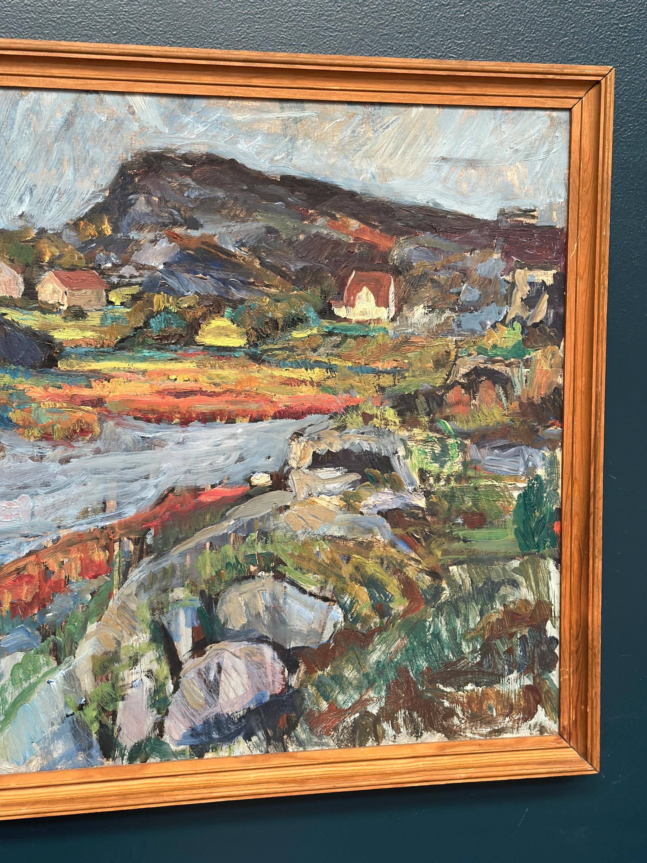 Swedish Oil On Canvas – “Serene Landscape” By Karl Otto Kellgren