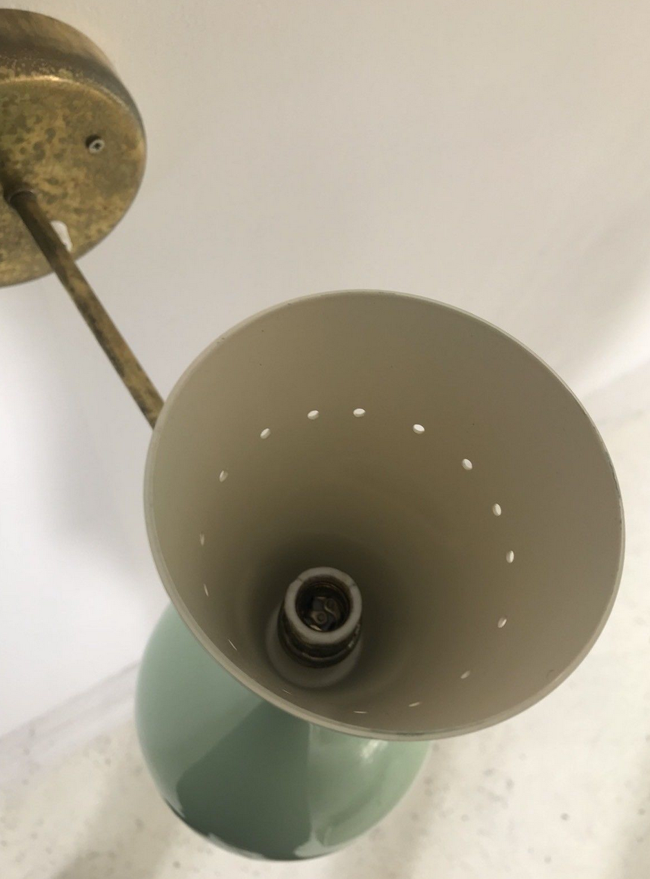 Pair Italian style years 50's Sconce Sage Green