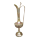 Indian brass ewer: inlaid plant motifs