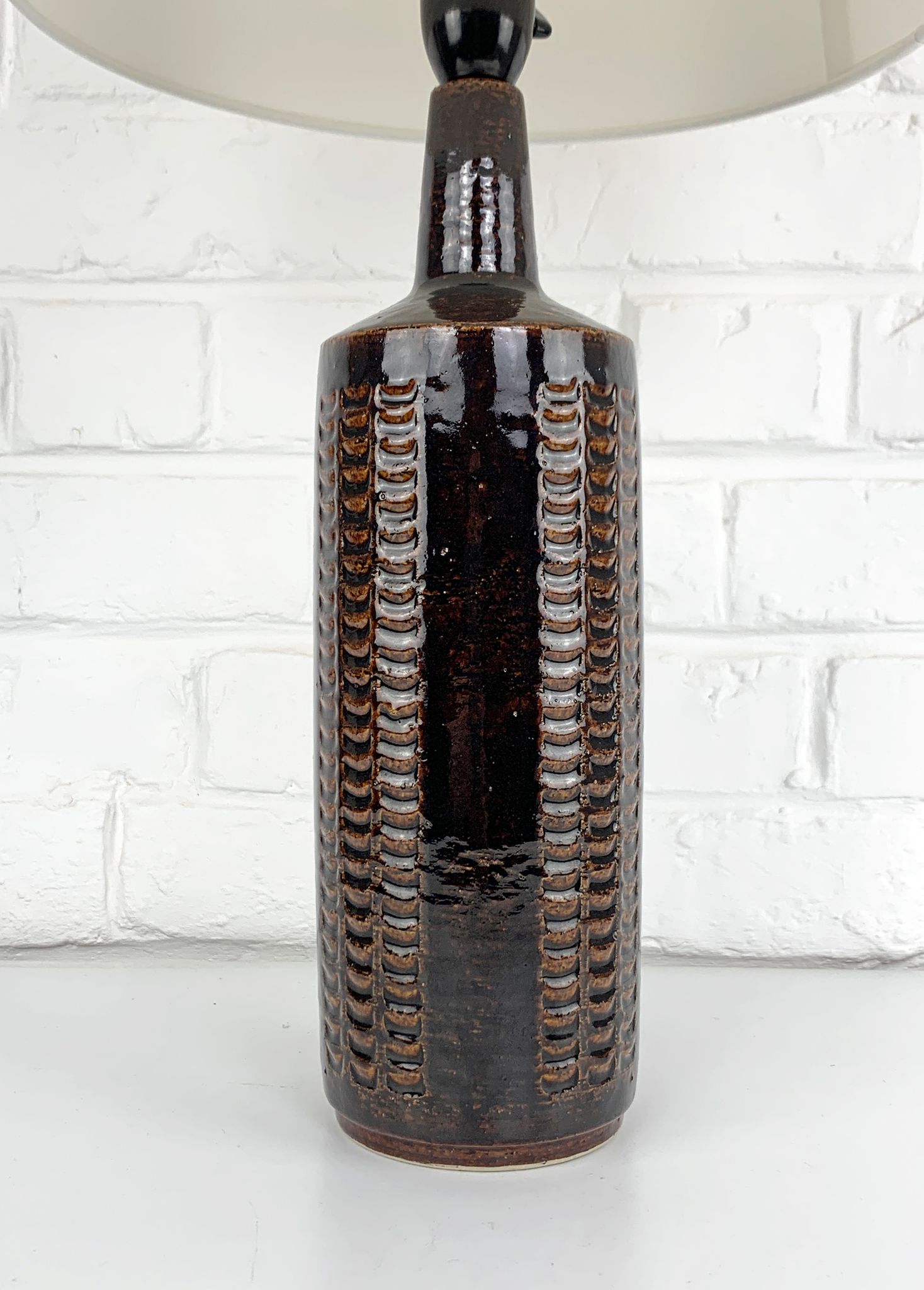 Ceramic table lamp, Per Linnemann-Schmidt for Palshus, Denmark, 1960