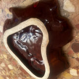 Vintage leaf-shaped earthenware centerpiece/trinket tray