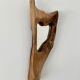 Brutalist mirror made of olive wood