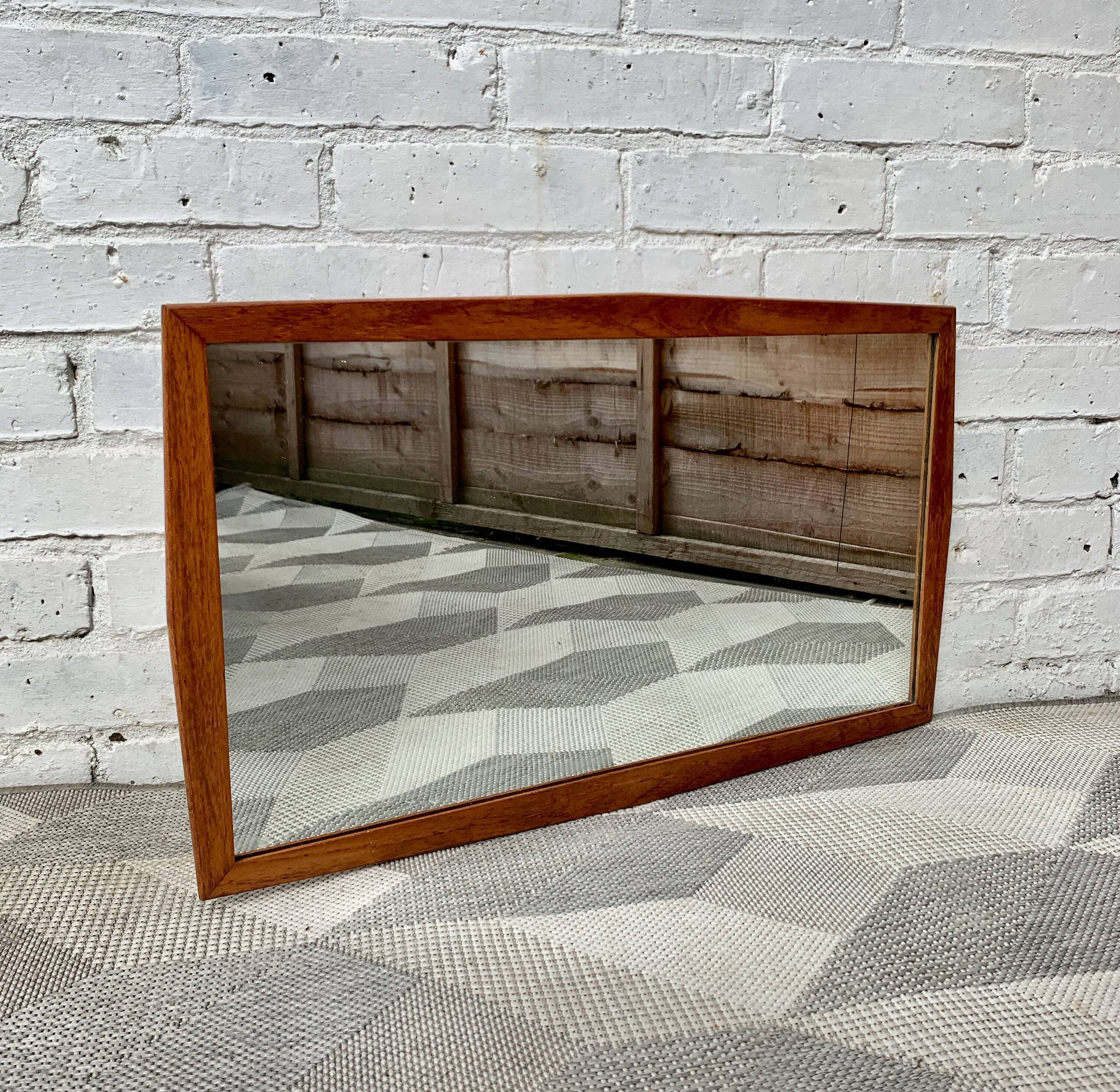 Vintage retro wall mirror rectangular 67x39 cm