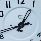 50s Japy workshop clock 8 days in sheet metal in its oak crate