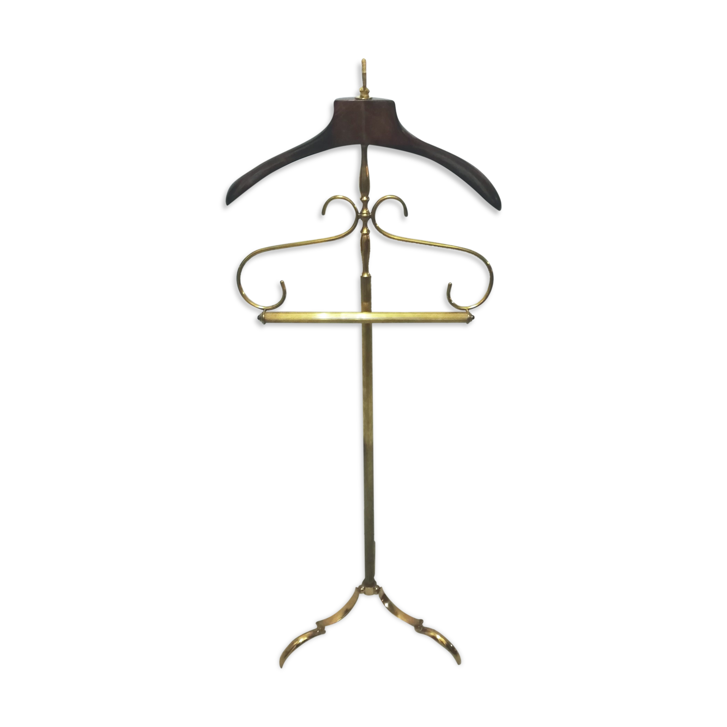 Night valet in mahogany and brass neoclassical style