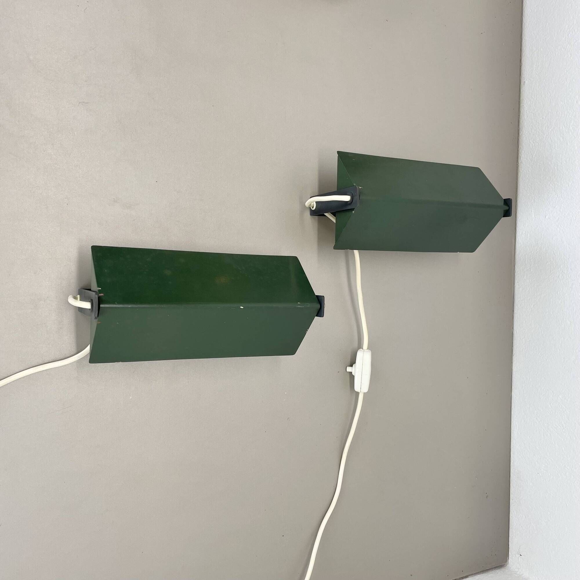 set of 2 cubic Charlotte Perriand LES ARCS Style Wall Lights, FRANCE 1960s