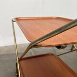 Mid-Century Teak and Metal Folding Bar by Silva Denmark, 1960s