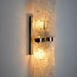 Murano wall lamp, frosted ice cubes, Italy, 1970