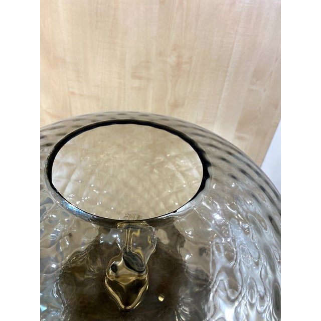 Contemporary "Ballotton" Fumè and Grey Murano Glass Floor Lamp