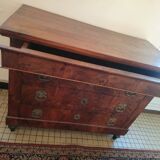 Commode restauration en noyer 4 tiroirs