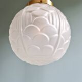 Art Deco satin glass pendant/lamp (5 available)