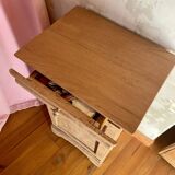 Louis Philippe natural walnut bedside table