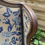 Louis XV style wingback armchair