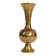 Solid brass Midcentury vase in trumpet shape with twisted details.