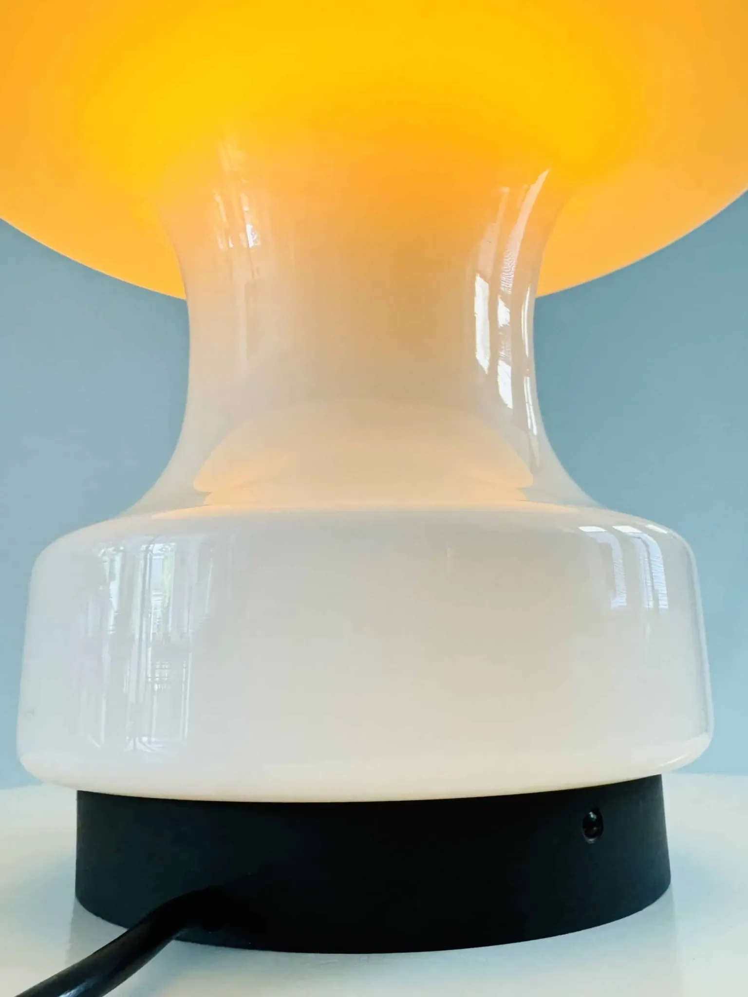 A-743 Mushroom Lamp By Glashütte Limburg, Germany, 1970S