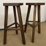 Pair of Vintage Brutalist Bar Stools