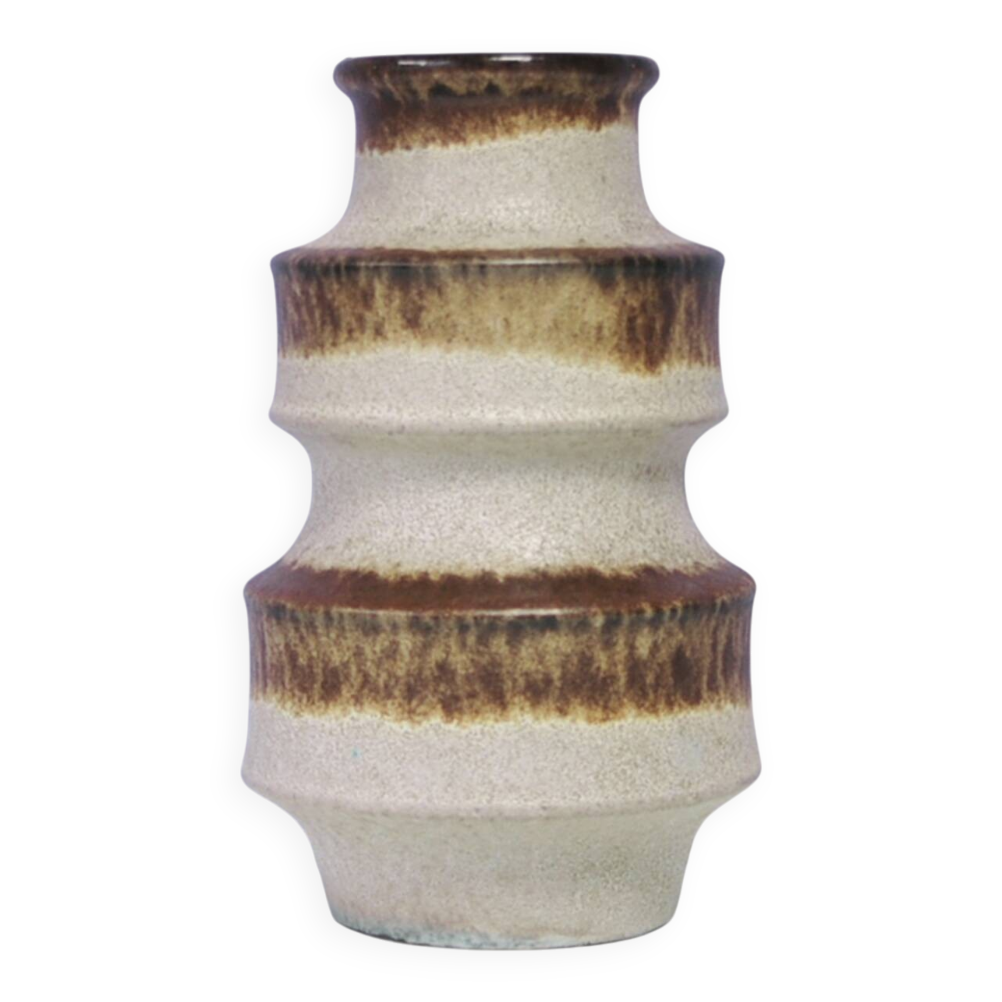 Brown & beige pagoda West Germany vase