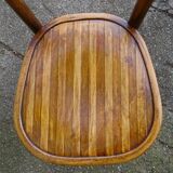 Pair of bistrot chairs seated wood 1925