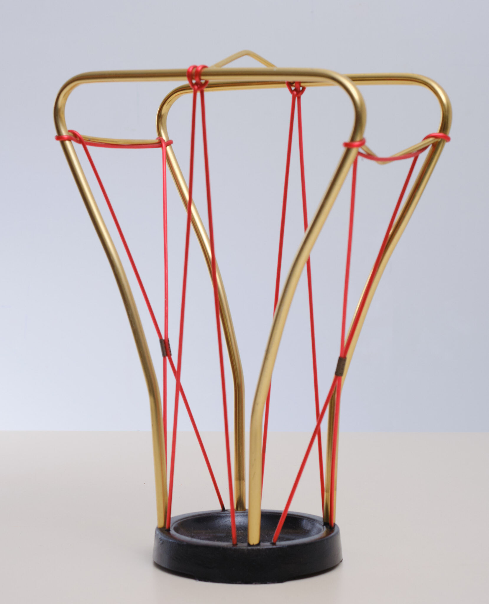 Brass umbrella stand, austria, 1950