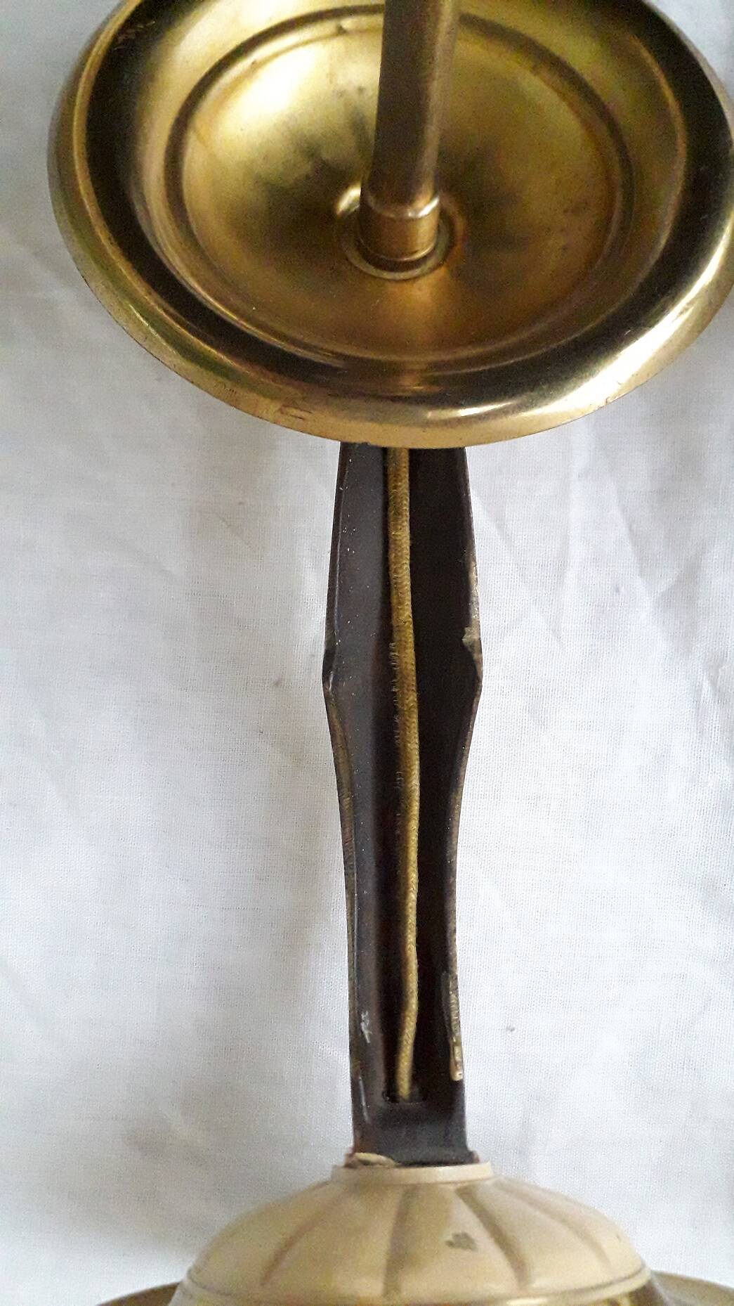 Pair of bronze wall lights