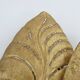 Large "leaf" wall lamp in gold metal, gold leaf, 1970s, Jansen