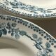 5 assiettes creuses Terre de Fer modèle Guadeloupe Debray bleu