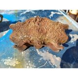 2 cast iron planters from 1900 from Charleville-Mézières, rockery style