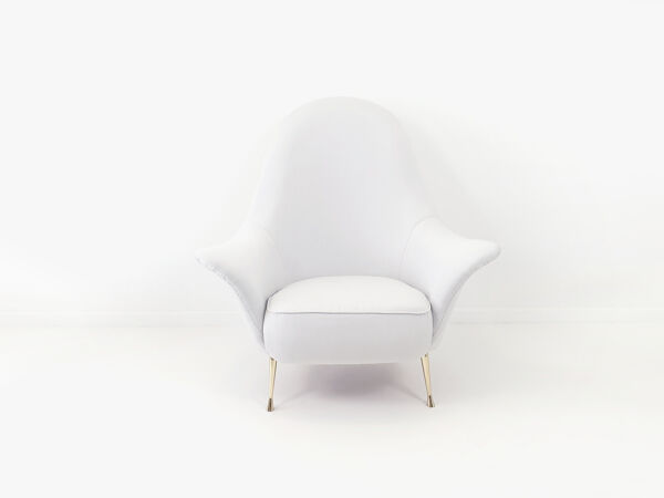 Fauteuil italien gris vers 1950