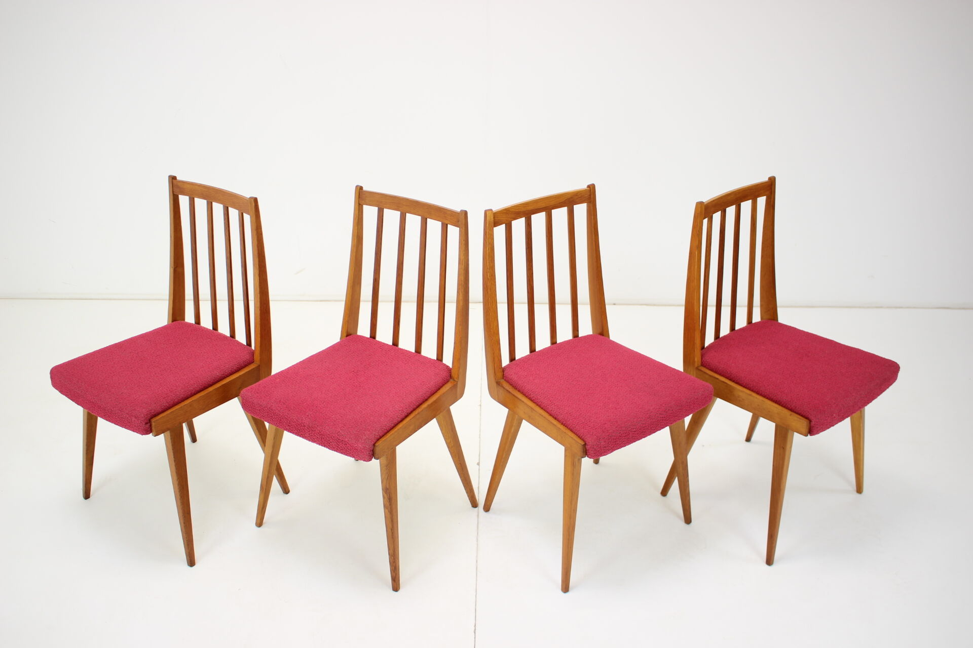 Set of four design dining chairs, 1960's.