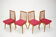 Set of four design dining chairs, 1960's.