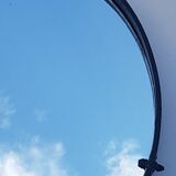 Round mirror wrought iron years 50 brutalist 50x50cm