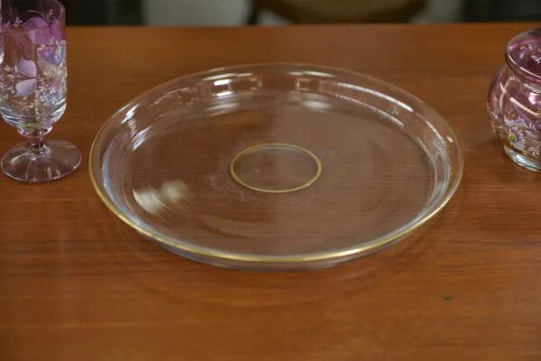 Set of pink blown glass carafes and glasses, 1950s