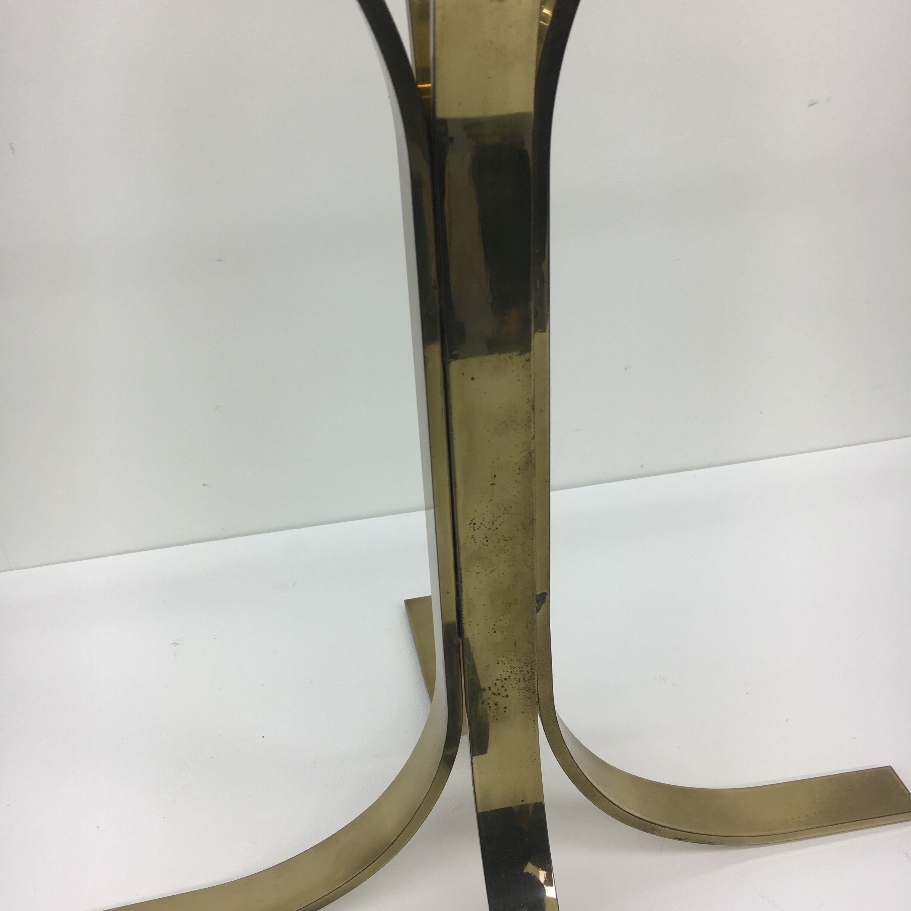 Hollywood regency brass side table, 1970's