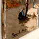 Painting oil HST signed Pierre L Marie Marine View of a South Port of the France 1900