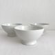 3 vintage Apilco white porcelain bowls