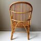 Vintage adult rattan armchair