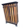 Antique Parisian wardrobe with graphic stripes – H180 cm