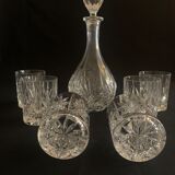 Carafe cristal et ses six verres