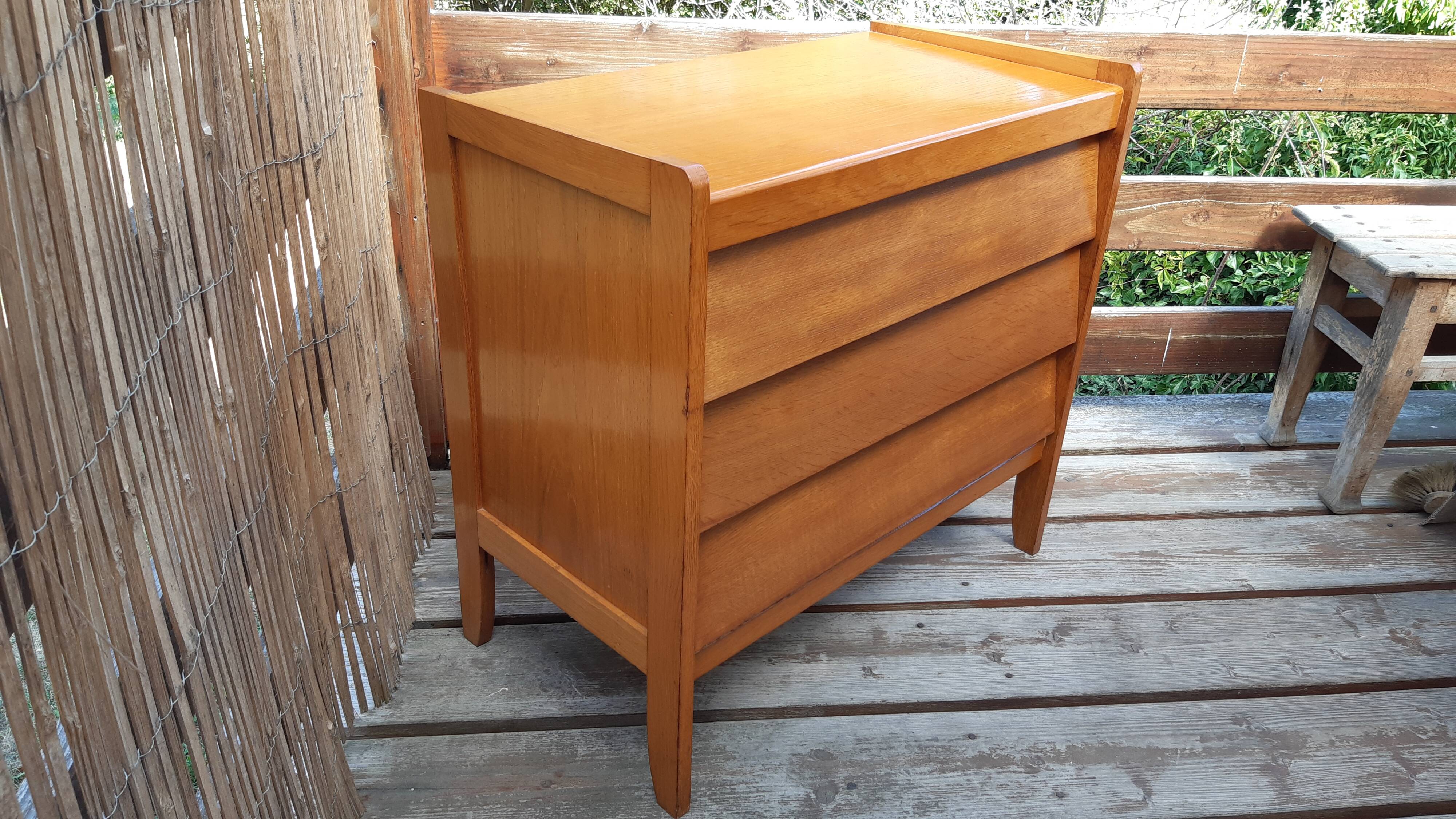 Commode chêne doré 1950