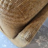 Beige velvet armchair