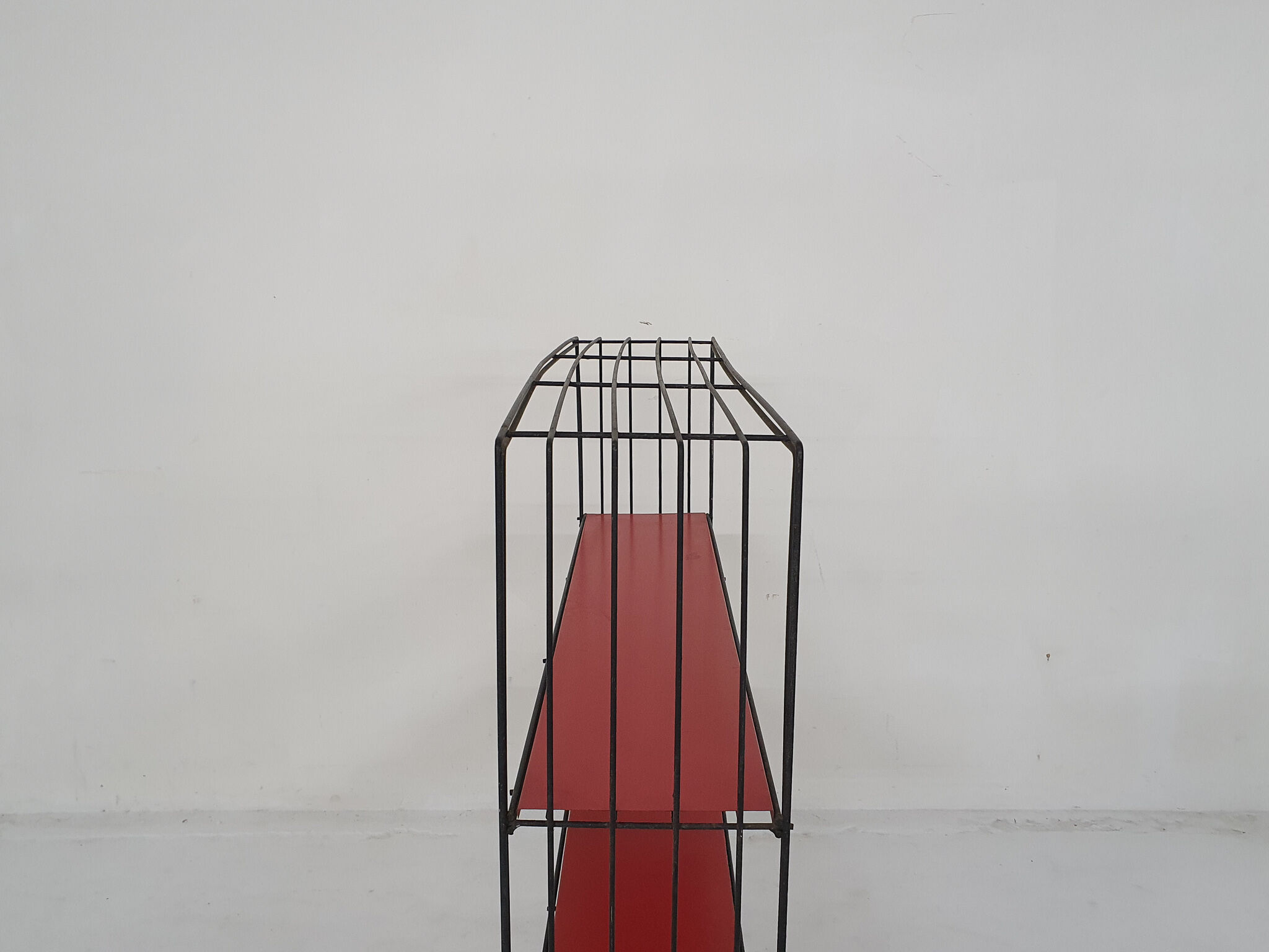 Black metal room divider or bookcase by Tjerk Reijenga for Pilastro, The Netherlands 1960's